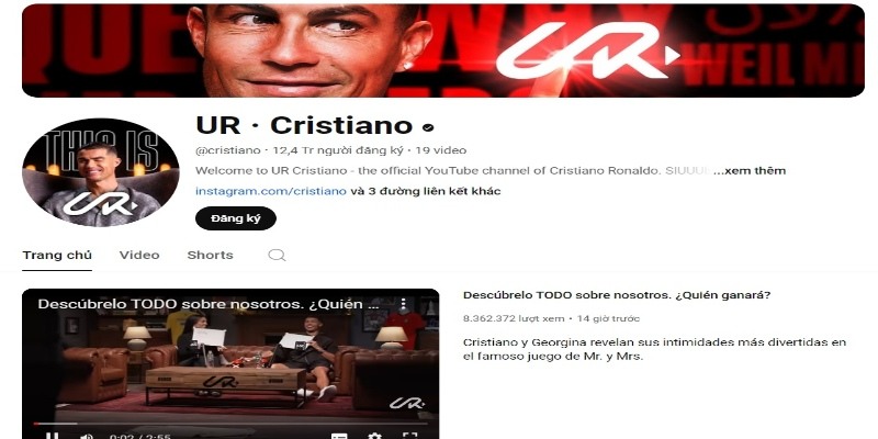 Cristiano Ronaldo Thiết Lập Nhiều Kỷ Lục Khi Ra Mắt Kênh Youtube